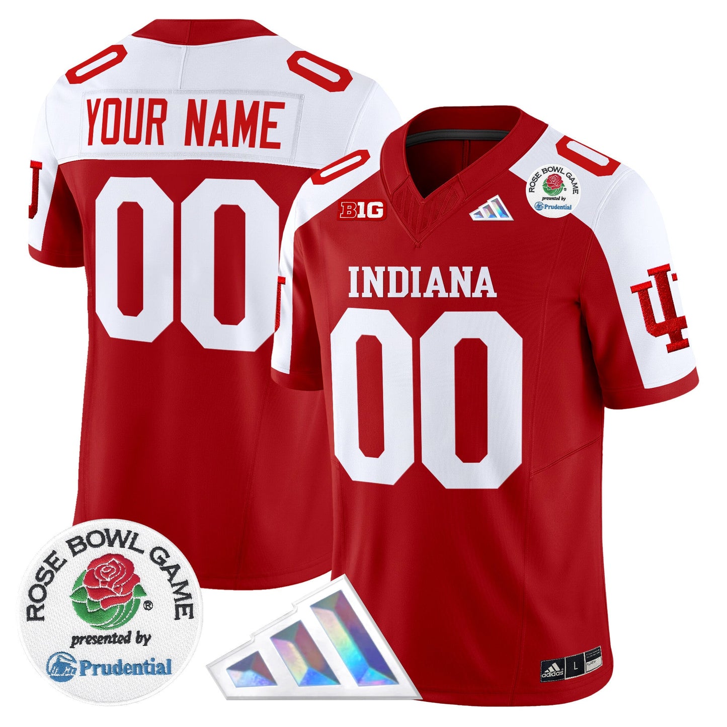 Indiana Hoosiers 2025 Rose Bowl Vapor Limited Custom Jersey V2 - All Stitched