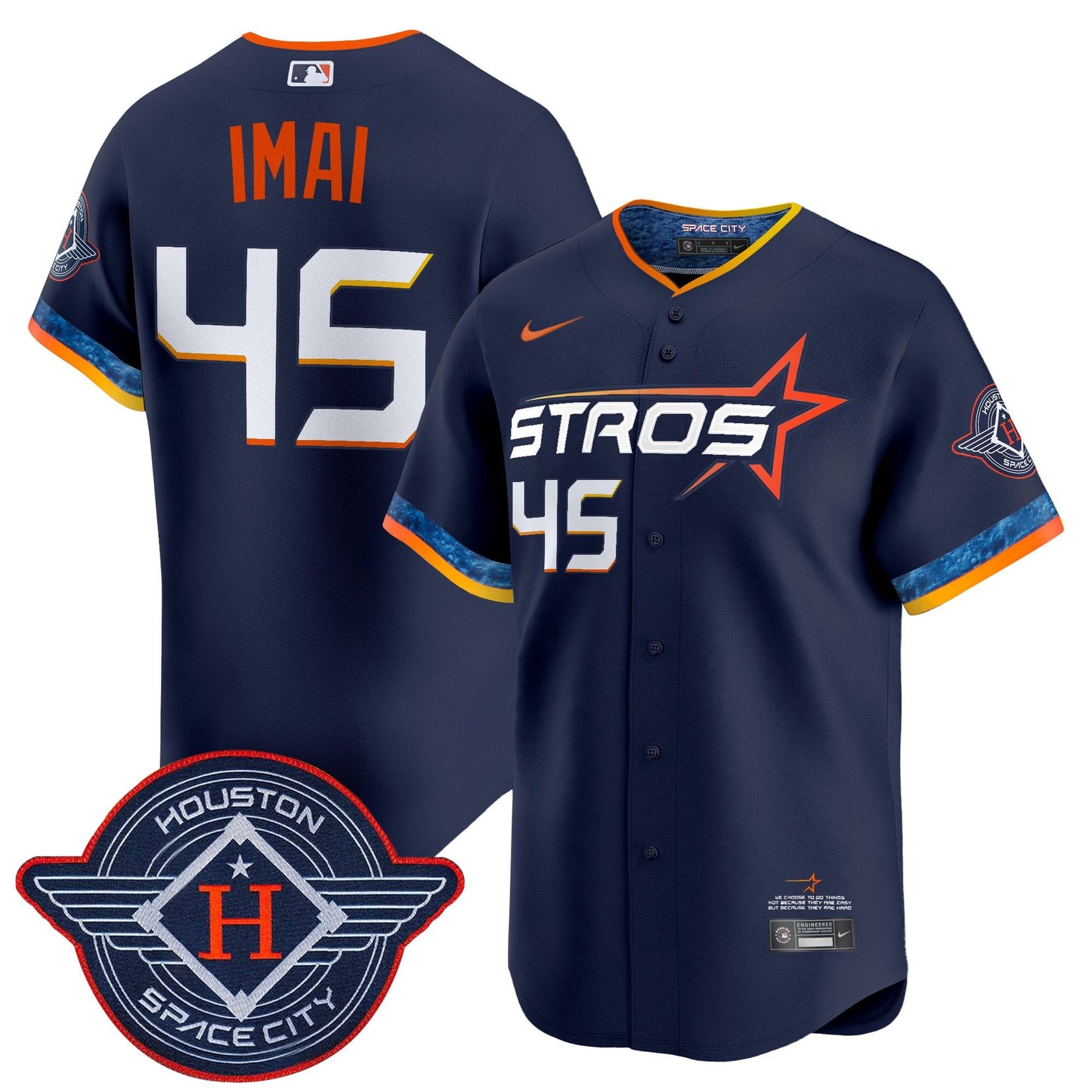 Men's Houston Astros 2025 City Connect Vapor Premier Limited Jersey - All Stitched