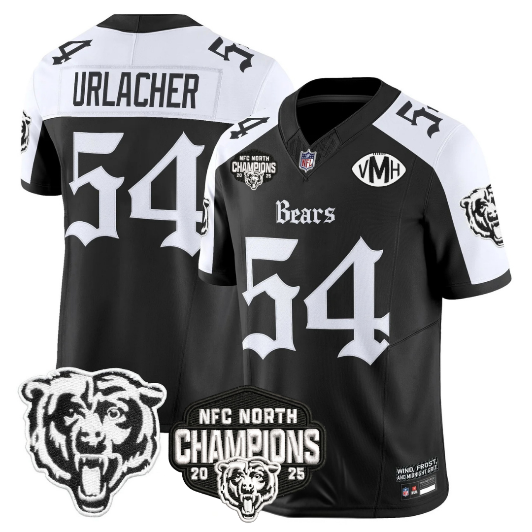 CHI 'Gothic Midway Legacy' NFC North Champions Patch Vapor Limited Jersey - All Stitched