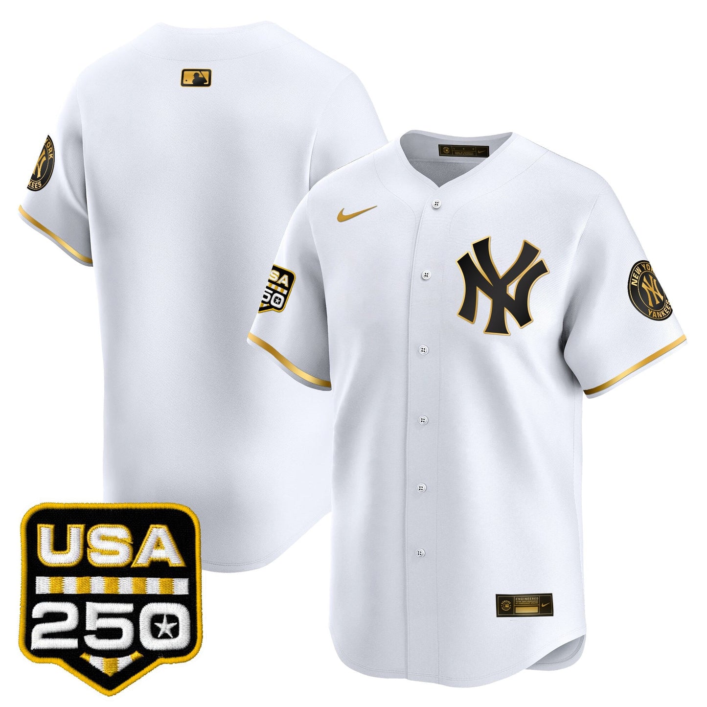 Men's New York Yankees 250America Patch Vapor Premier Limited Jersey - All Stitched