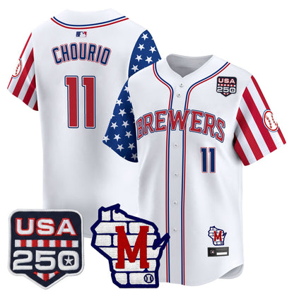Milwaukee Brewers "America250 Edition" Vapor Premier Limited Jersey - All Stitched