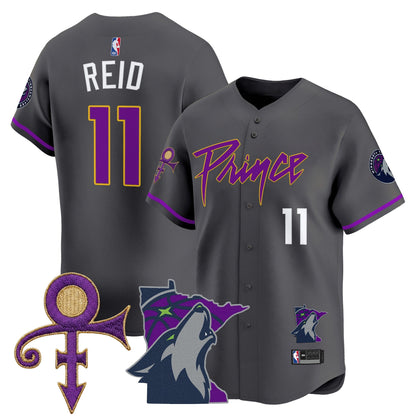 Minnesota Timberwolves Prince Patch Vapor Baseball Jersey - All Stitched