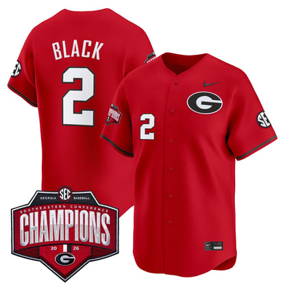 Georgia Bulldogs Baseball Southeastern Confernce Champions 2026 Vapor Premier Limited Jersey - All Stitched