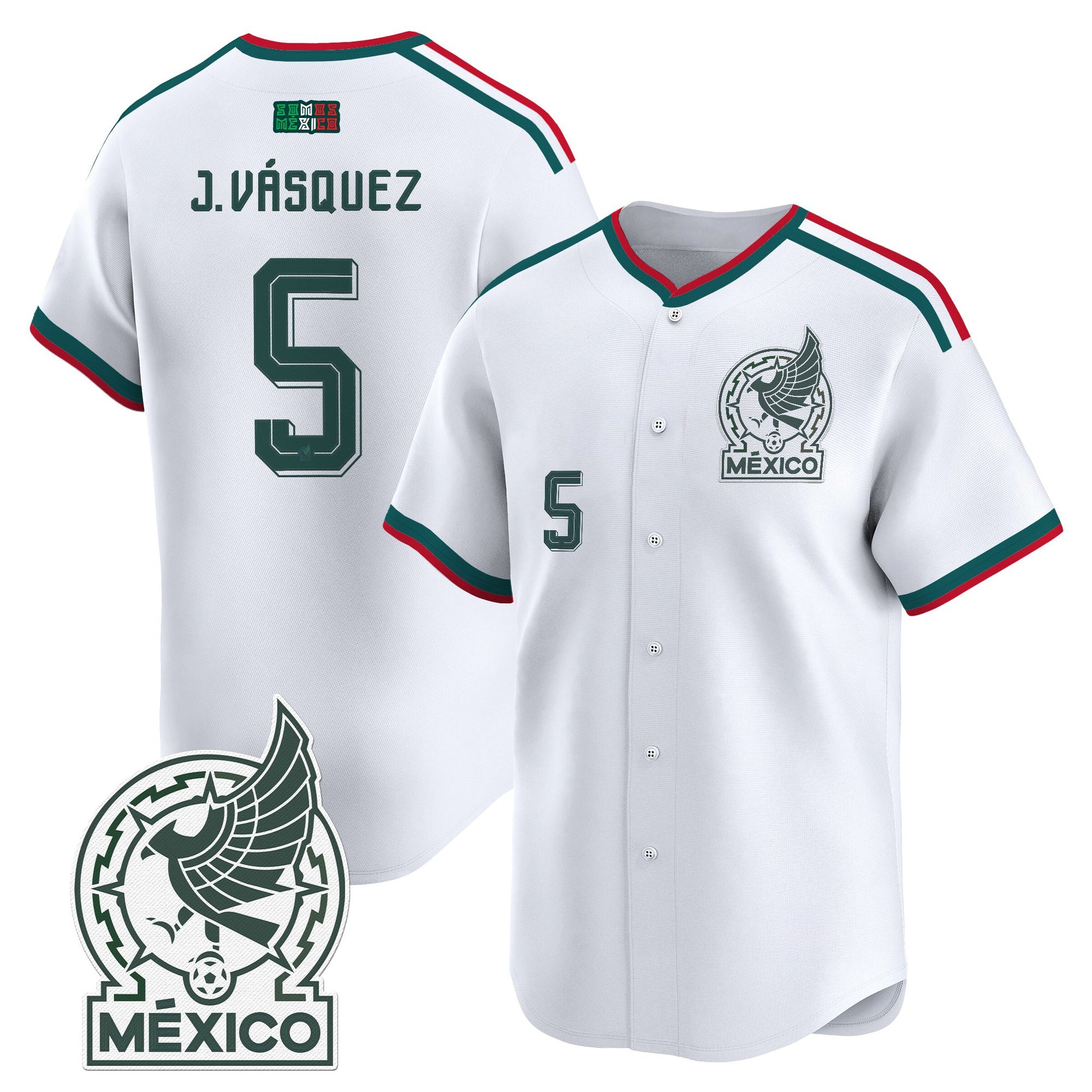 Mexico 2026 National Team Vapor Baseball Jersey - All Stitched