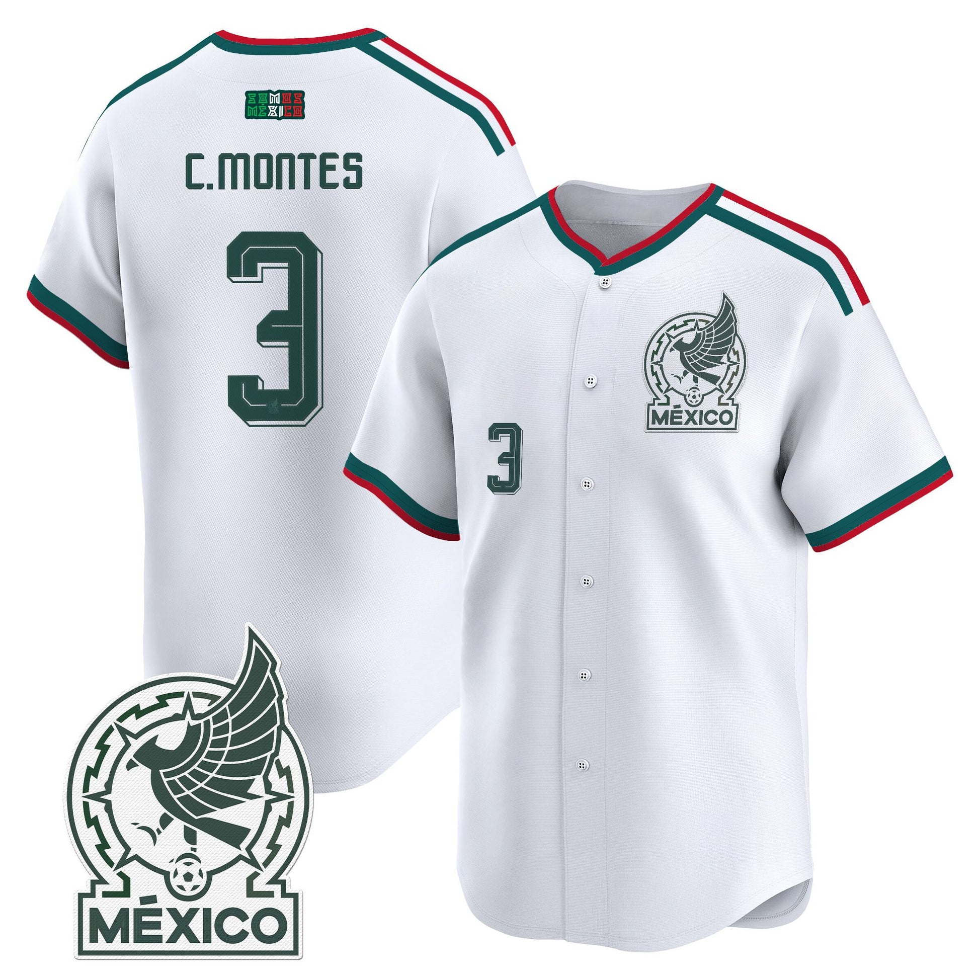 Mexico 2026 National Team Vapor Baseball Jersey - All Stitched