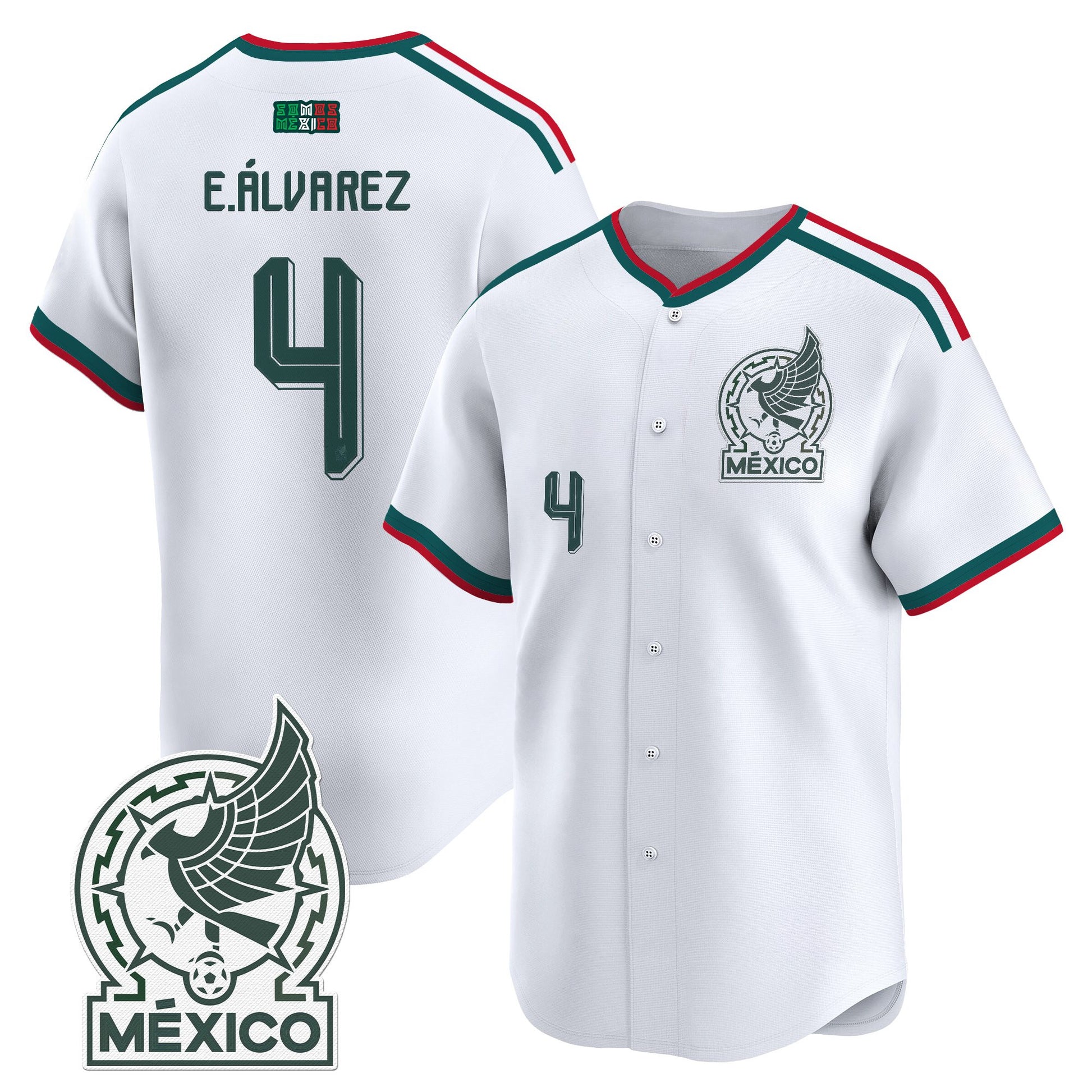 Mexico 2026 National Team Vapor Baseball Jersey - All Stitched