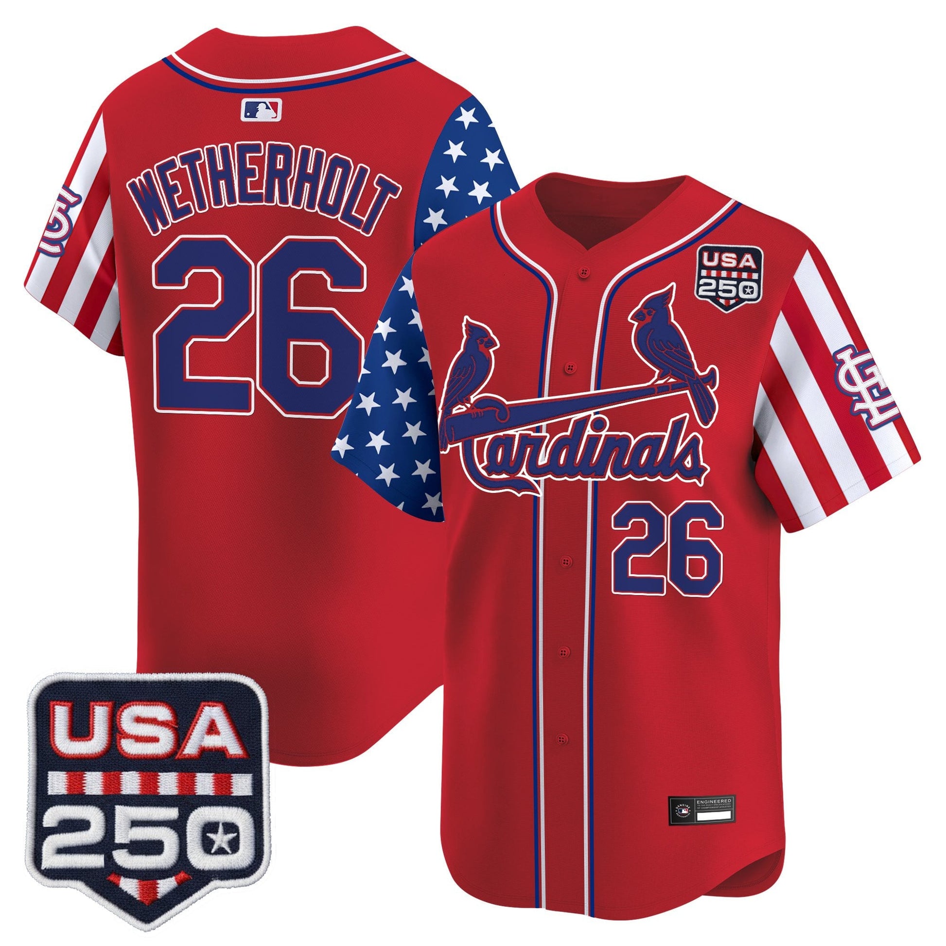 St. Louis Cardinals "America 250 Edition" Vapor Premier Limited Jersey - All Stitched