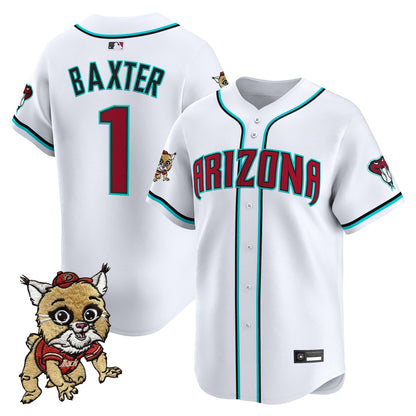Diamondbacks Baxter The Bobcat Patch Vapor Premier Limited Jersey - All Stitched