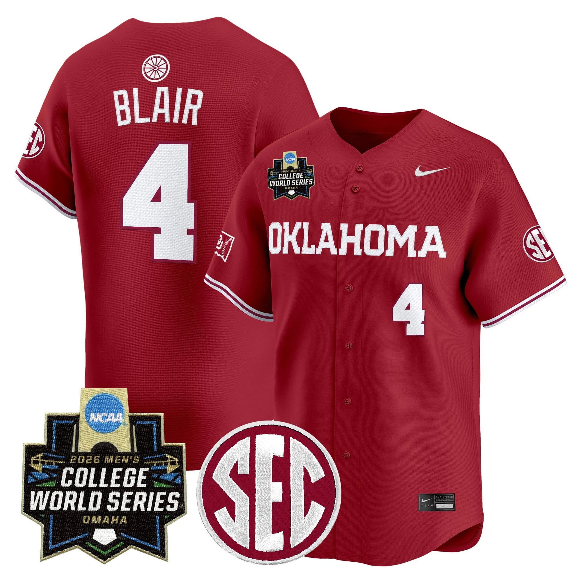 Oklahoma Sooners 2026 World Series Vapor Premier Limited Jersey - All Stitched