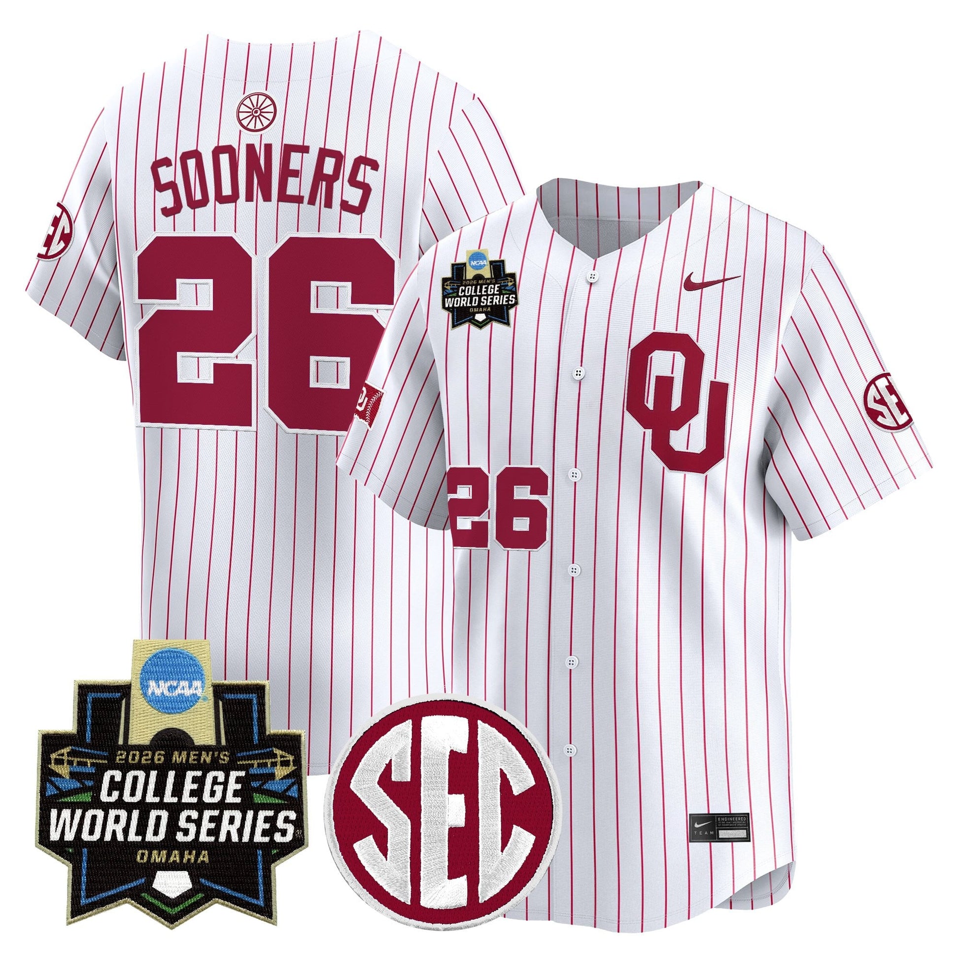 Oklahoma Sooners 2026 World Series Vapor Premier Limited Jersey - All Stitched