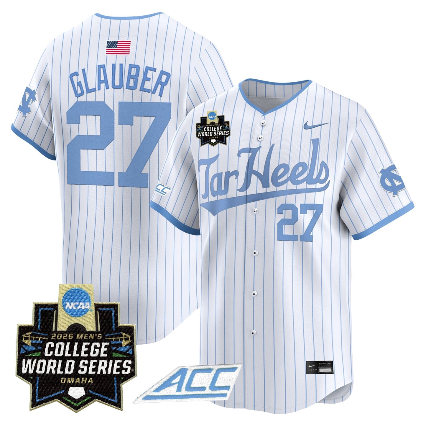 North Carolina Tar Heels 2026 World Series Vapor Premier Limited Jersey - All Stitched