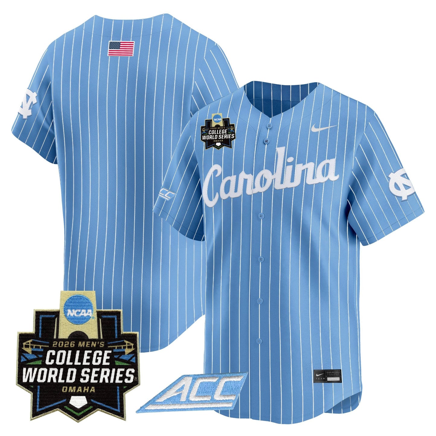 North Carolina Tar Heels 2026 World Series Vapor Premier Limited Jersey - All Stitched