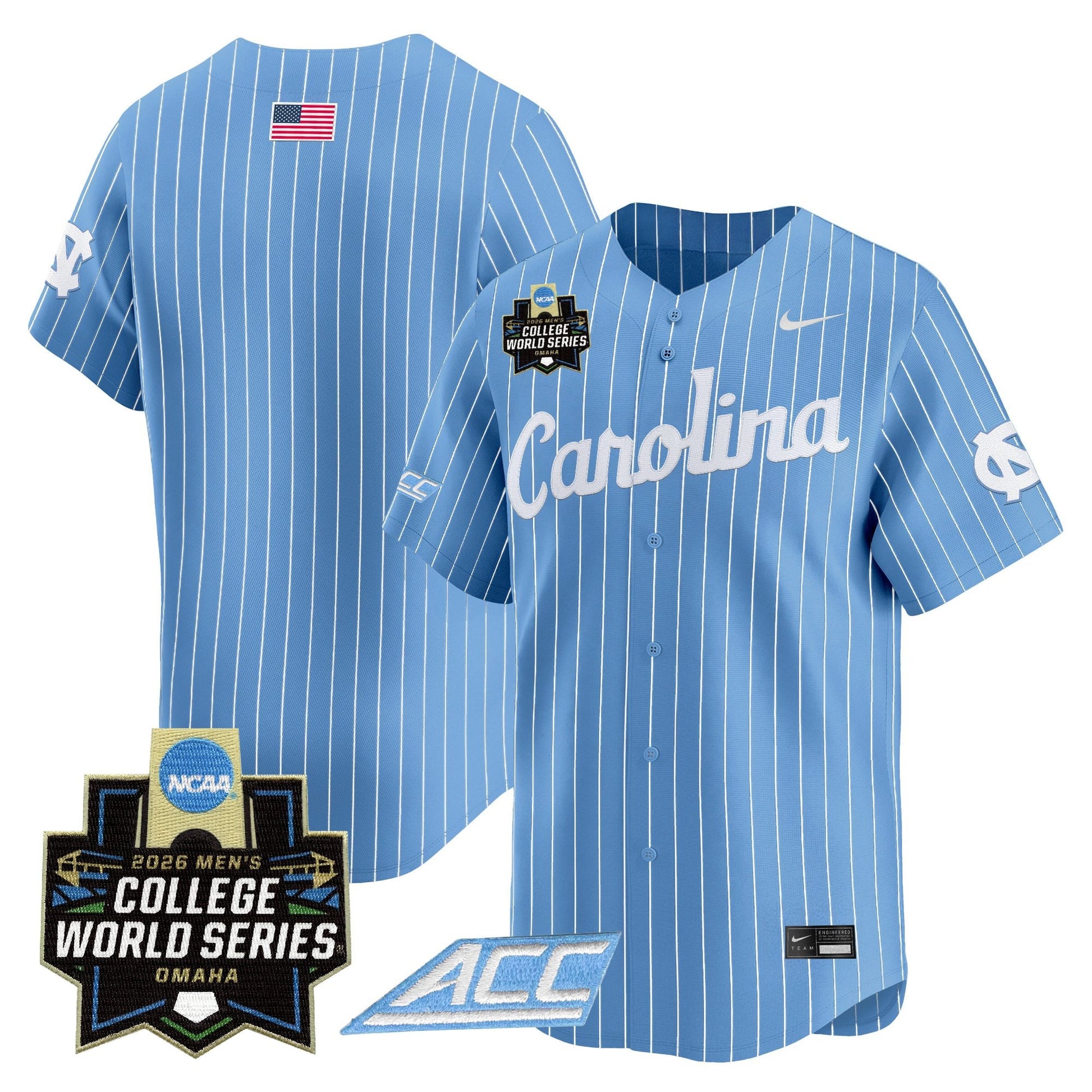 North Carolina Tar Heels 2026 World Series Vapor Premier Limited Jersey - All Stitched
