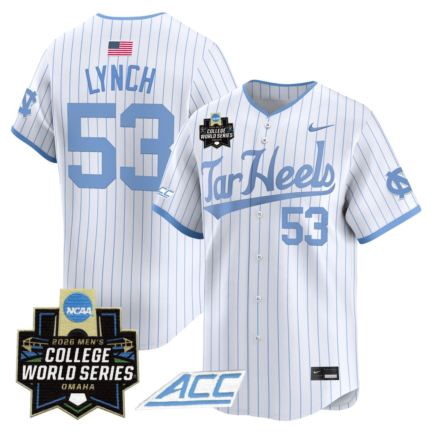North Carolina Tar Heels 2026 World Series Vapor Premier Limited Jersey - All Stitched