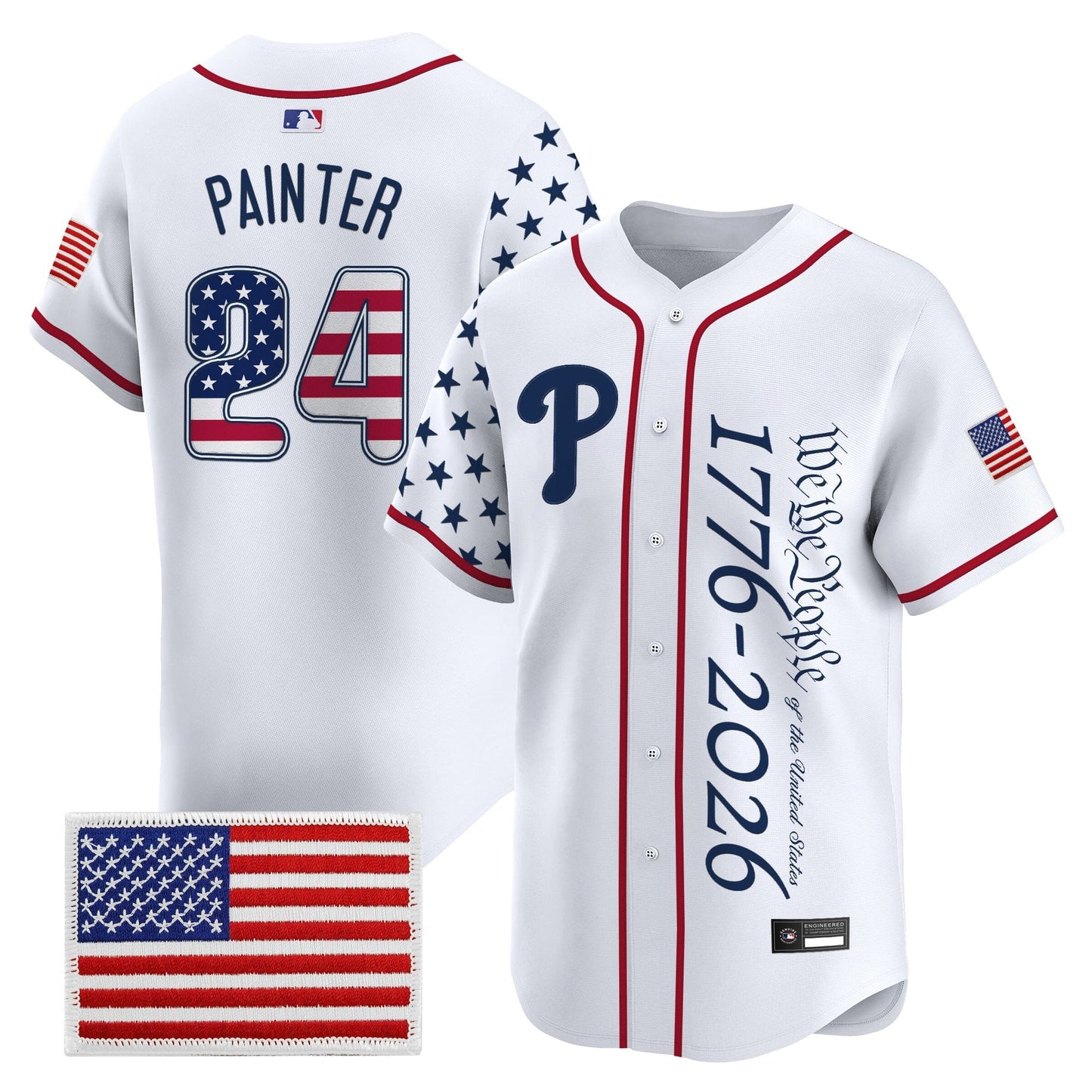 Philadelphia Phillies "America 250 Edition" Vapor Premier Limited Jersey V2 - Stitched