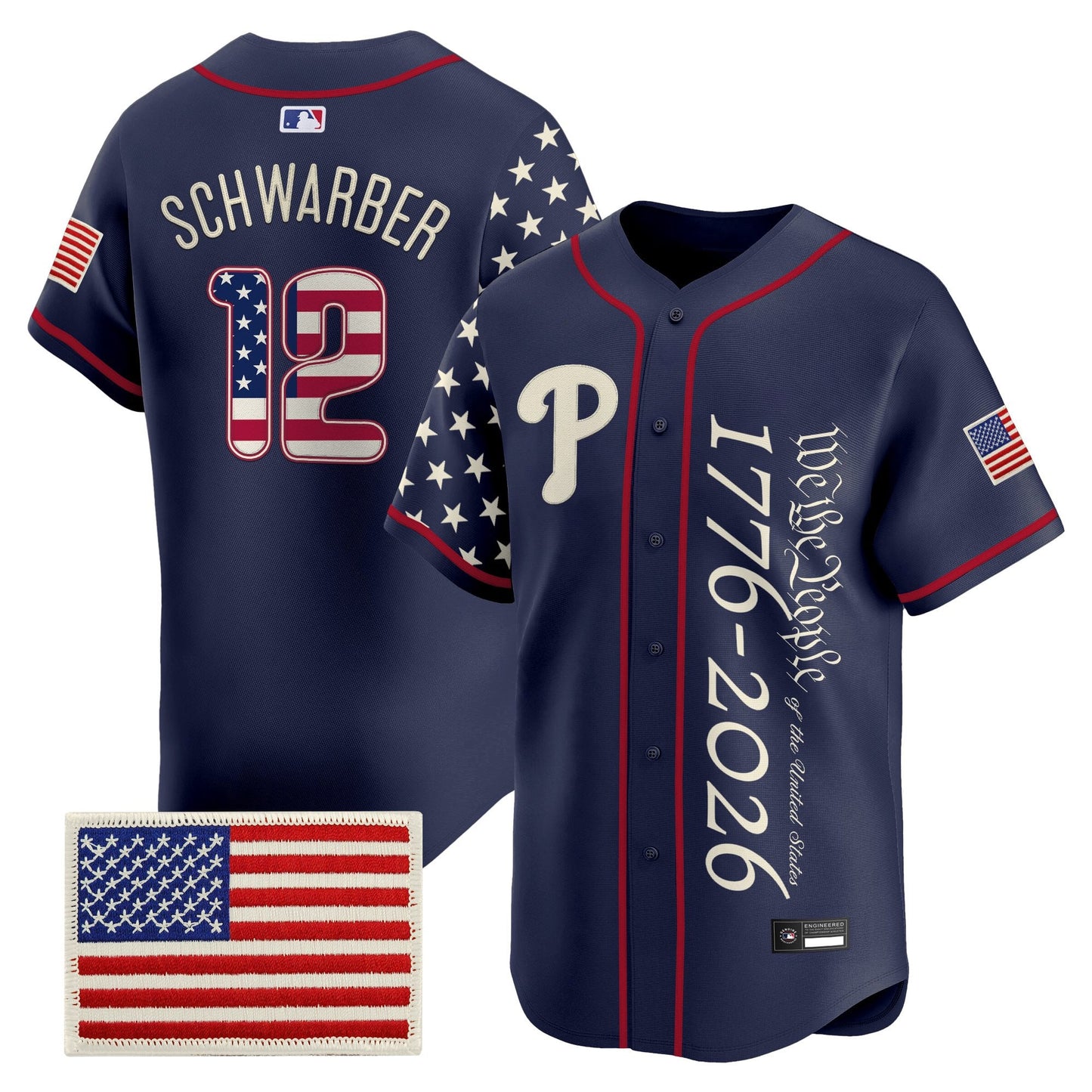 Philadelphia Phillies "America 250 Edition" Vapor Premier Limited Jersey V2 - Stitched