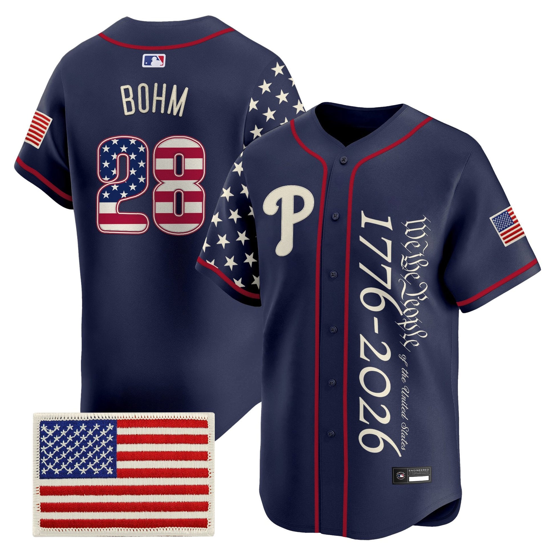 Philadelphia Phillies "America 250 Edition" Vapor Premier Limited Jersey V2 - Stitched