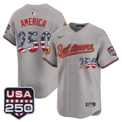 Baltimore Orioles USA 250 Fourth of July Vapor Premier Limited Jersey - All Stitched