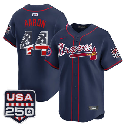 Atlanta Braves USA 250 Fourth of July Vapor Premier Limited Jersey - All Stitched