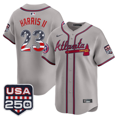 Atlanta Braves USA 250 Fourth of July Vapor Premier Limited Jersey - All Stitched