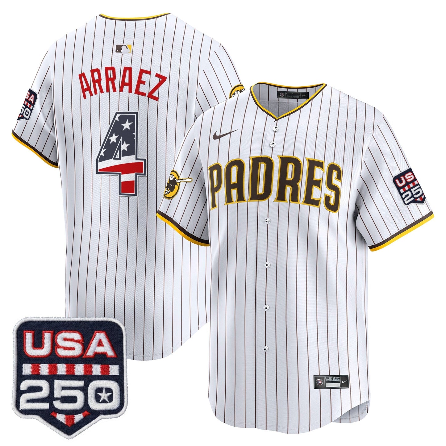 San Diego Padres USA 250 Fourth of July Vapor Premier Limited Jersey - All Stitched
