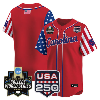Men's North Carolina Tar Heels 2026 World Series "America 250 Edition" Vapor Premier Limited Jersey - All Stitched