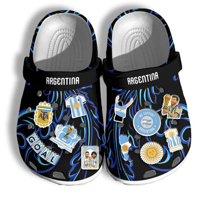 Argentina Clogs WC2026 Black - Charms Gift Set