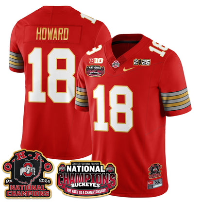 OSU 'Heritage Stripe' 2025 CFP Patch - National Champions Jersey N9 - All Stitched