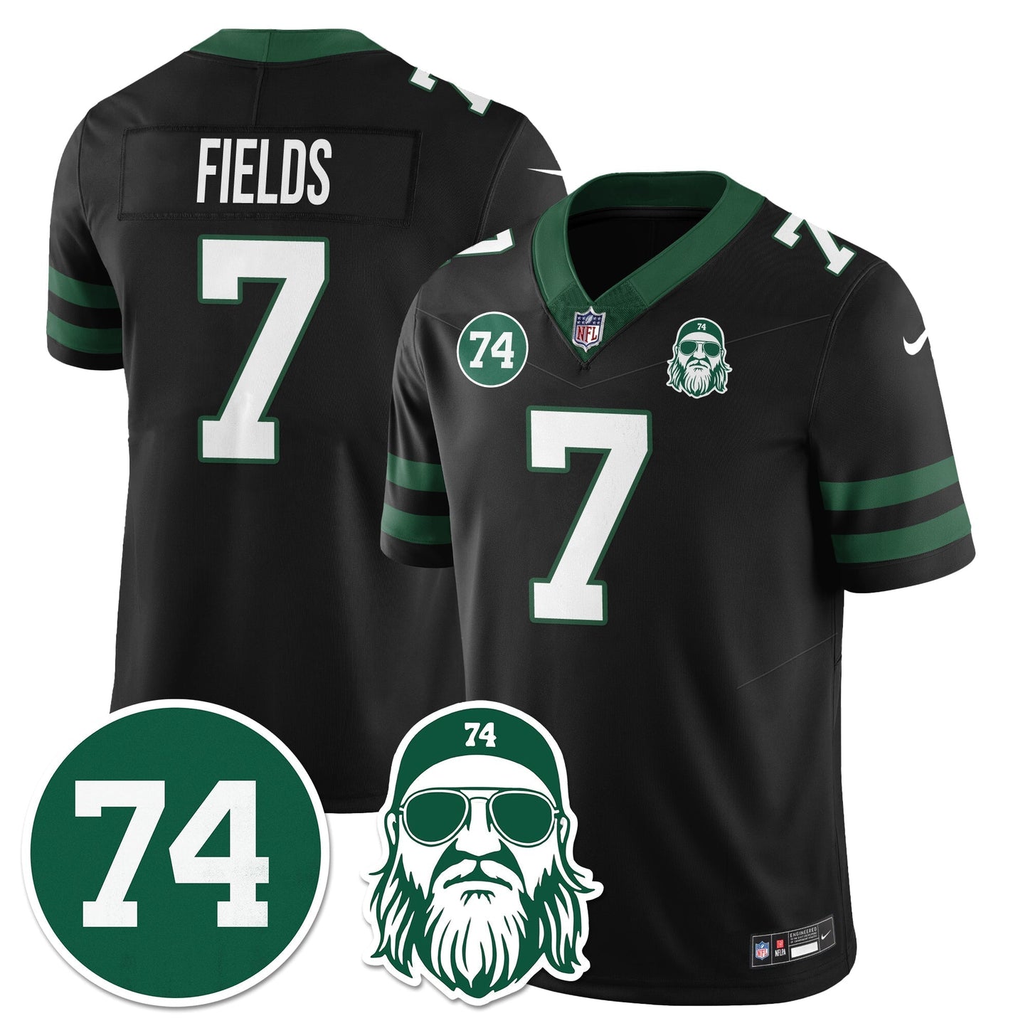 NYJ Vapor Limited Jersey - Nick Mangold Patch - All Stitched