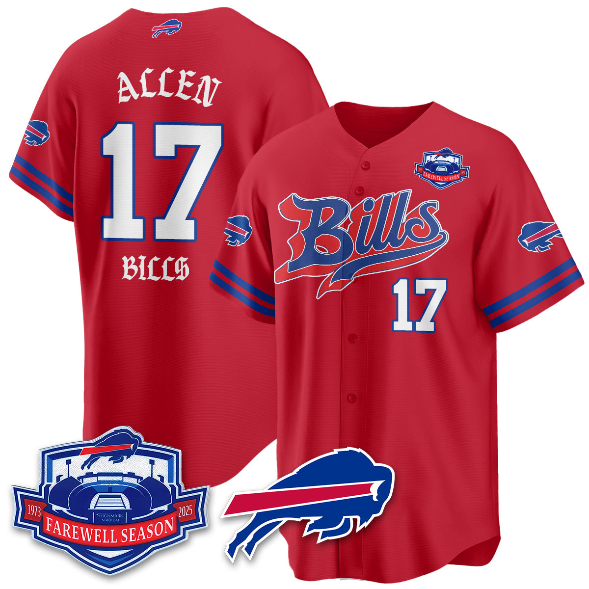 BUF Born x Raised Baseball Jersey - All Stitched