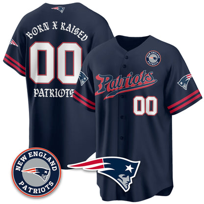 NE Born x Raised Baseball Jersey - All Stitched
