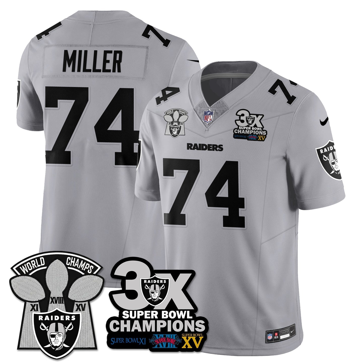 LVR 3-Time Champions Patch Vapor Limited Jersey - All Stitched