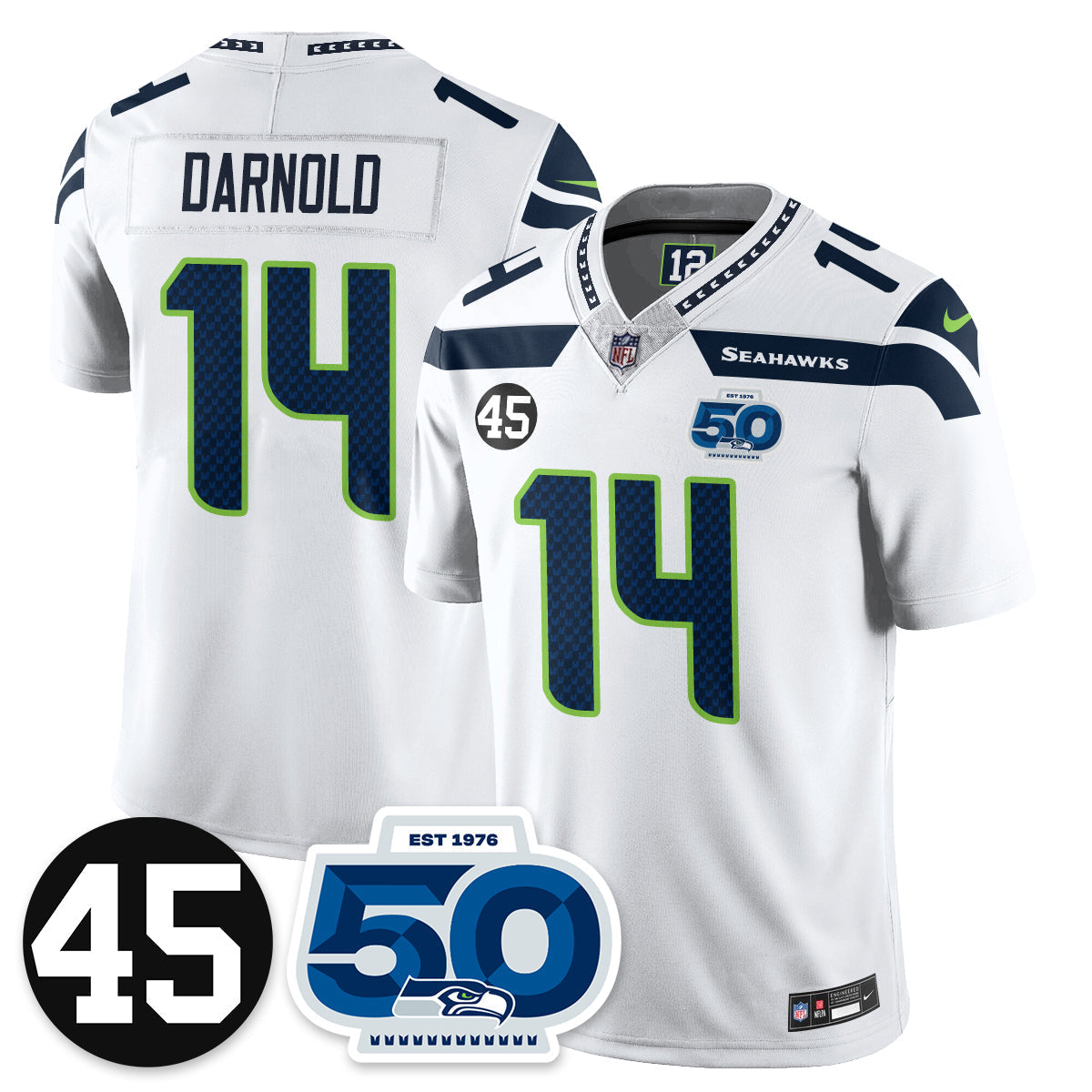 SEA Vapor Limited Jersey - Honor Kenny Easley - All Stitched