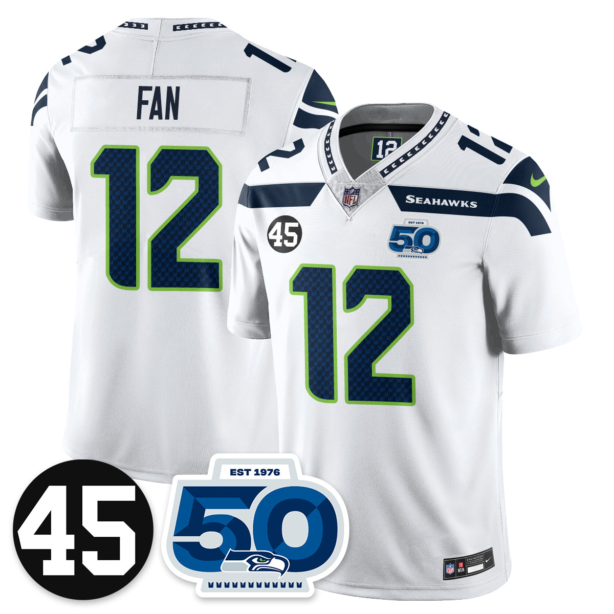 SEA Vapor Limited Jersey - Honor Kenny Easley - All Stitched