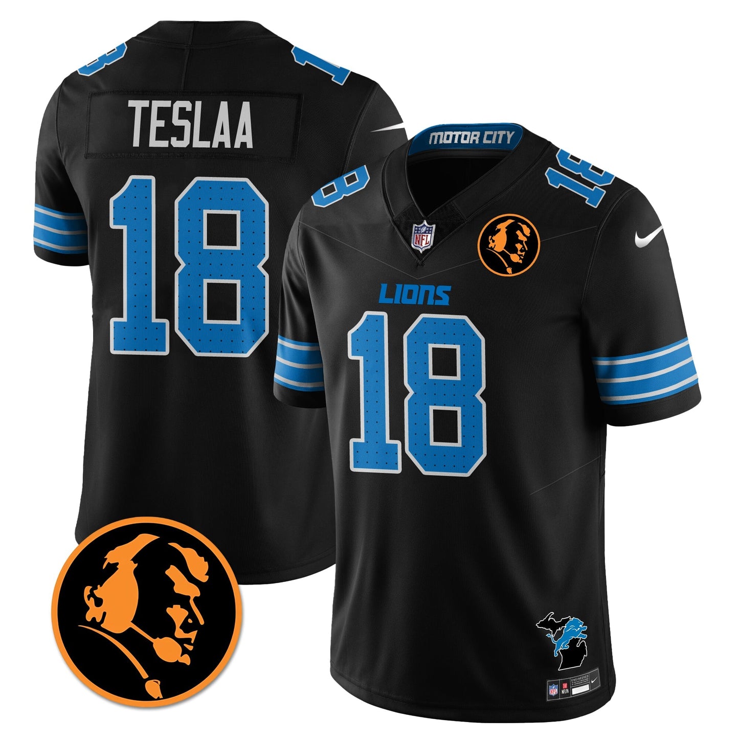 DET Vapor Limited Jersey - John Madden Patch - All Stitched