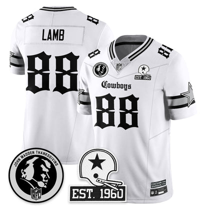 DAL Gothic Vapor Limited Jersey - John Madden Patch - All Stitched