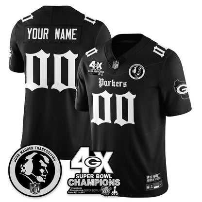 GB Gothic Vapor Limited Jersey - John Madden Patch - All Stitched