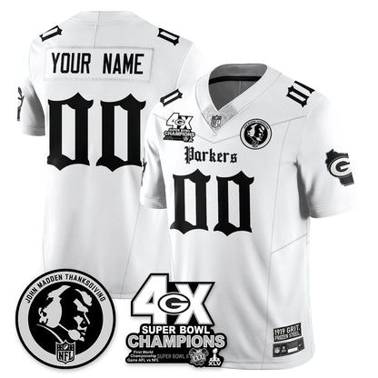 GB Gothic Vapor Limited Custom Jersey - John Madden Patch - All Stitched