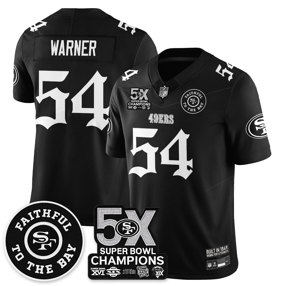 SF 5-Time Champions Gothic Vapor Limited Jersey - All Stitched