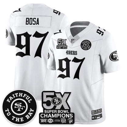 SF 5-Time Champions Gothic Vapor Limited Jersey - All Stitched