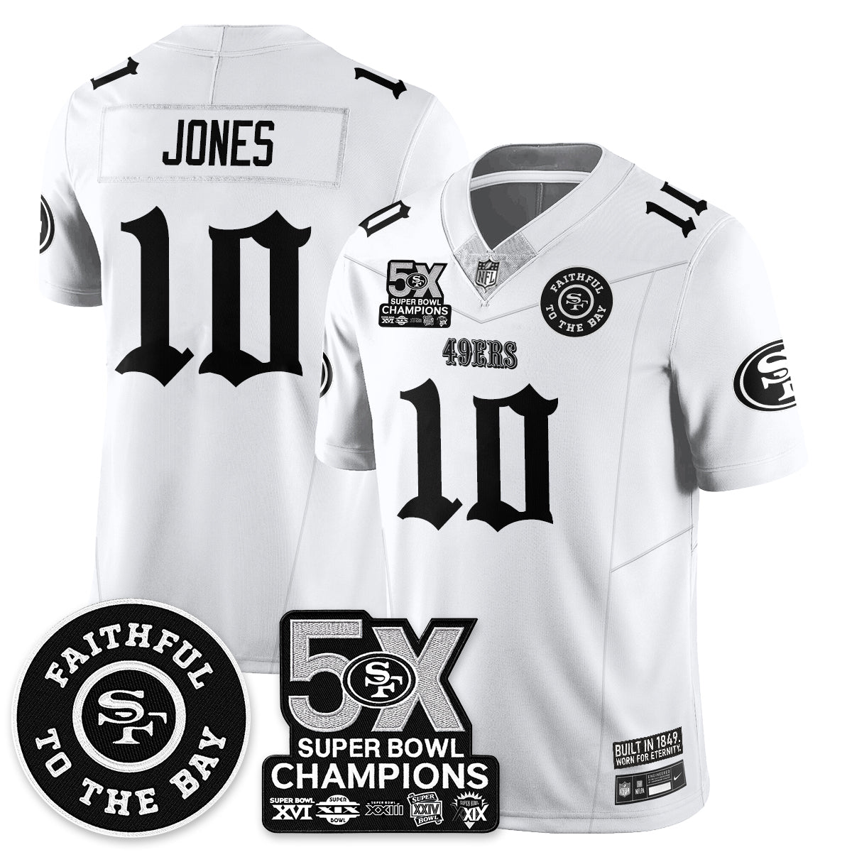 SF 5-Time Champions Gothic Vapor Limited Jersey - All Stitched