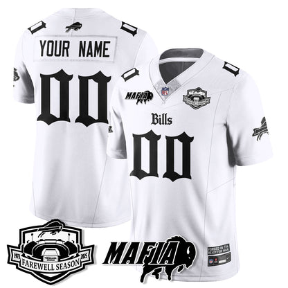 BUF Mafia Gothic Vapor Limited Custom Jersey - Farewell Highmark Patch - All Stitched