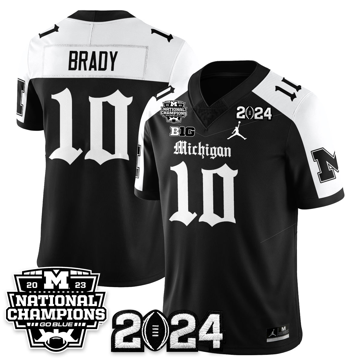 MICH Gothic 2023 National Champions Vapor Limited Football Jersey - All Stitched