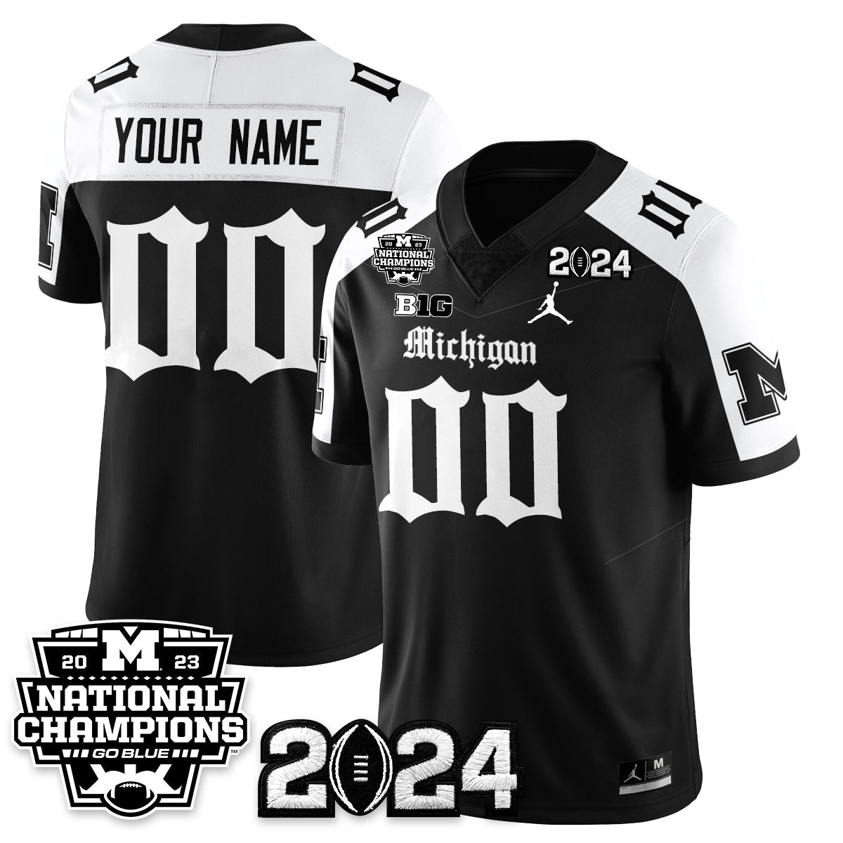 MICH Gothic 2023 National Champions Vapor Limited Football Jersey - All Stitched