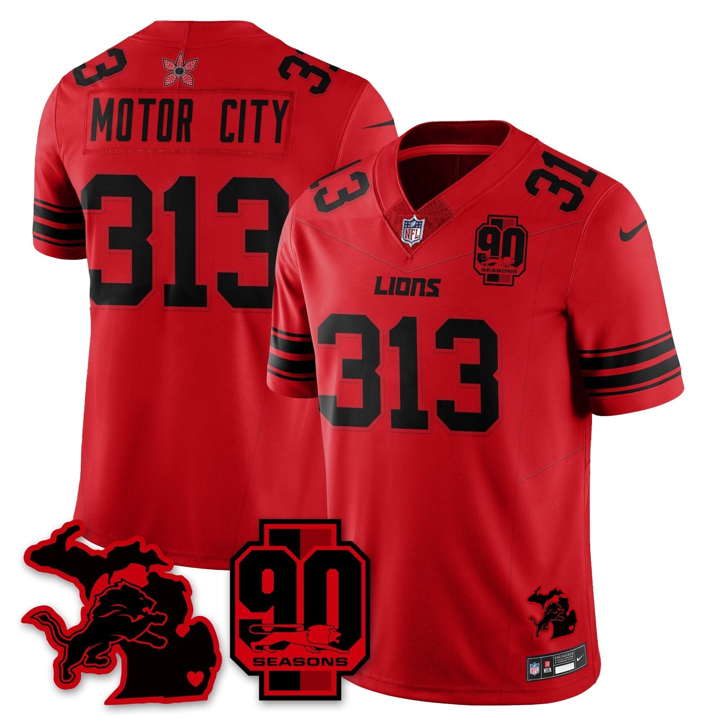 DET 'Stranger Things Edition' Vapor Limited Jersey - All Stitched