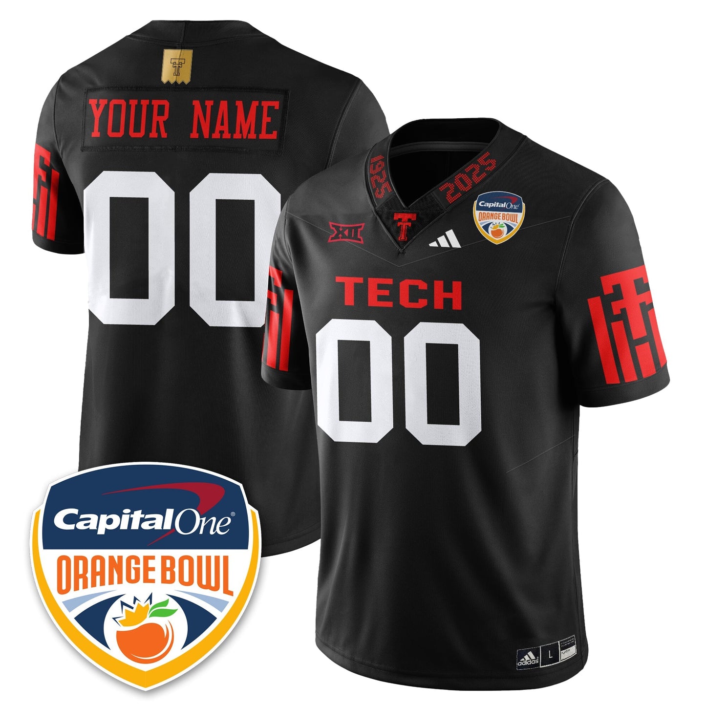 Custom TTRR Football Vapor Limited Football Jersey - Orange Bowl - All Stitched