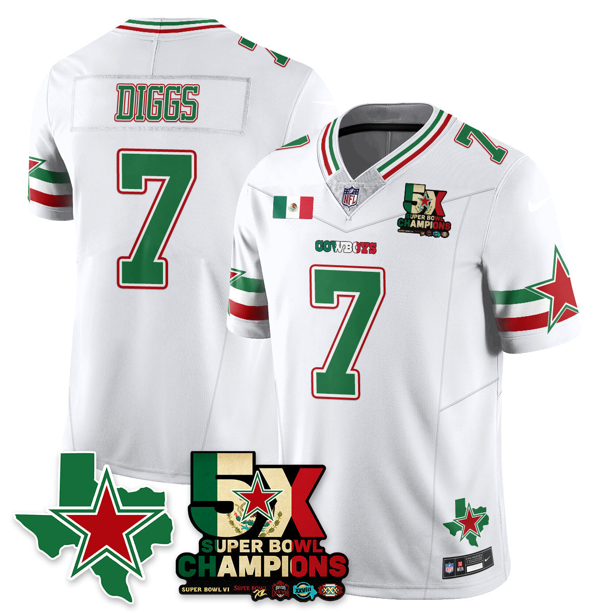 DAL Mexico Vapor Limited Jersey - All Stitched