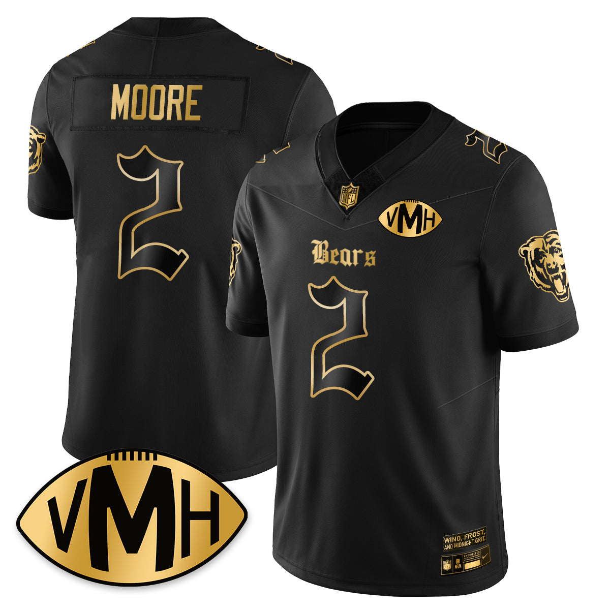 CHI VMH Tribute Patch Vapor Limited Gold Jersey - All Stitched