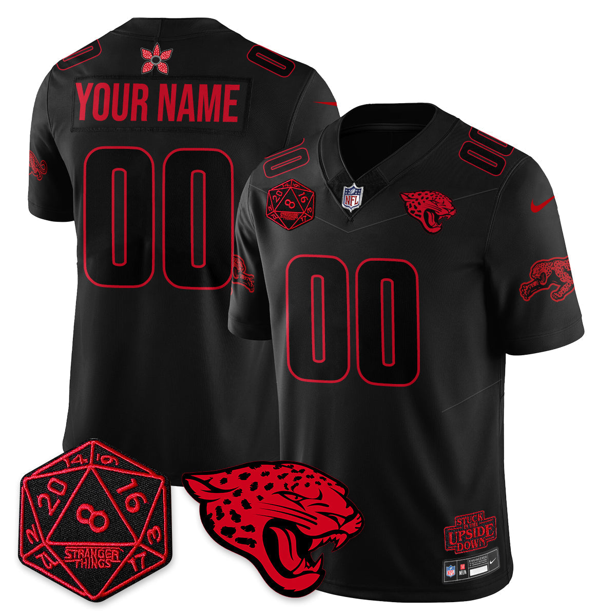 DET 'Stranger Things Edition' Vapor Limited Custom Jersey - All Stitched