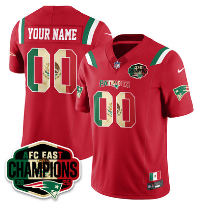 Custom NE Mexico AFC East Division Champions Vapor Limited Jersey - All Stitched